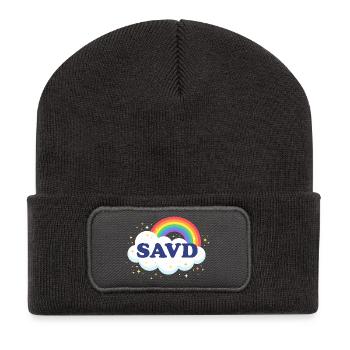 Redeemed Rainbow Bible Christian Faith Jesus - Recycled Patch Beanie - dark grey - Front