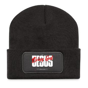 Typographie du Dieu vivant Tee - Beanie recyclé à patch - charbon - Devant