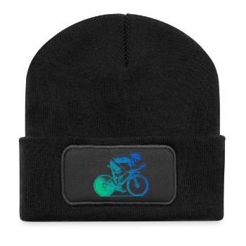 Super cadeau pour vélo de route - Beanie recyclé à patch - noir - Devant