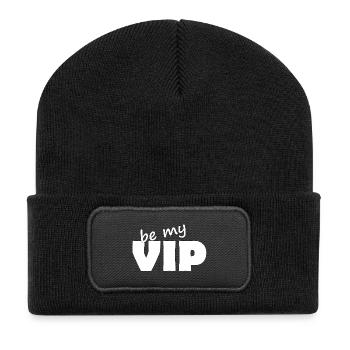BE MY VIP - Recycled Patch Beanie - black - Front