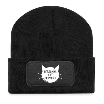 Personal Cat Servant - Recycled Patch Beanie - black - Front