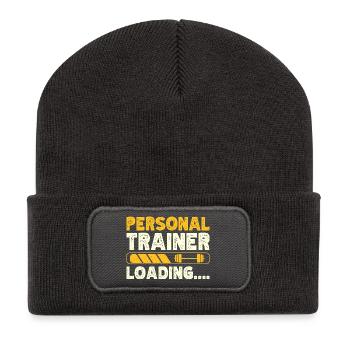 Fitness Motivation Bodybuilder Personal Trainer - Recycled Patch Beanie - dark grey - Front