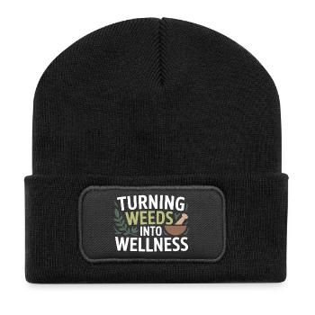 Certified Clinical Phytotherapy Specialist Gear  - Recycled Patch Beanie - black - Front