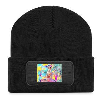 Colorful Meerkat Colors - Recycled Patch Beanie - black - Front