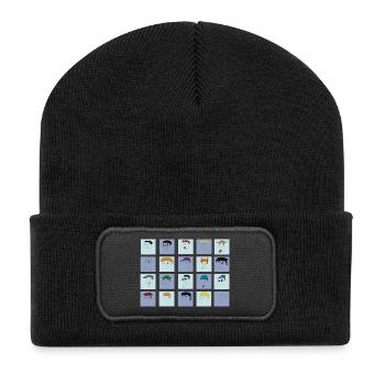 All Faces So Far Collection No. 1 - Recycled Patch Beanie - black - Front