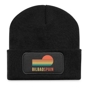 Bilbao Spain - Recycled Patch Beanie - black - Front