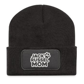 Jack Russell Mom - Recycled Patch Beanie - dark grey - Front
