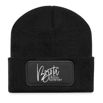 Rola für immer - Recycelte Patch Beanie - Schwarz - Vorne