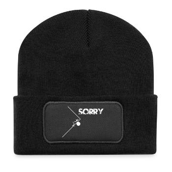 Sorry! Perfect edge hit - Recycled Patch Beanie - black - Front