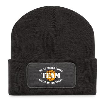 ÉQUIPE DE FOOTBALL - Beanie recyclé à patch - charbon - Devant