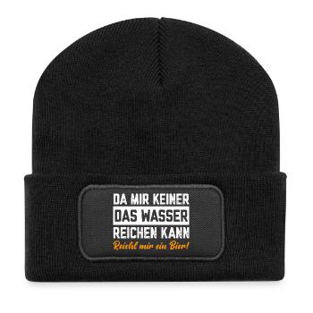 Since no one can give me water, beer is enough for me - Recycled Patch Beanie - black - Front