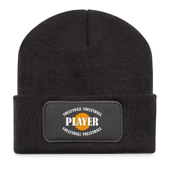 VOLLEYBALL PLAYER - Recycelte Patch Beanie - Dunkelgrau - Vorne