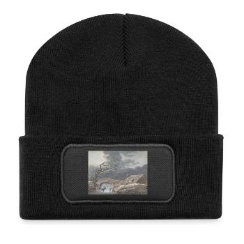 Vincent Jansz van der Vinne - Paysage hivernal - Beanie recyclé à patch - noir - Devant