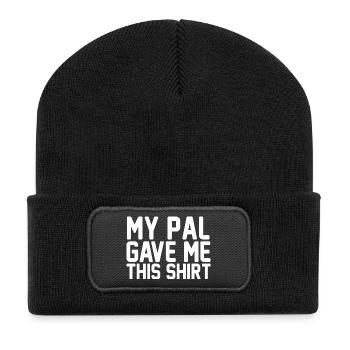 Mon pote m’a offert cette chemise en lettres de typographie audacieuse - Beanie recyclé à patch - noir - Devant