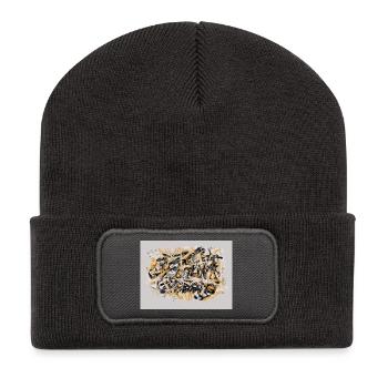 Tag ohne Gesicht - Recycelte Patch Beanie - Dunkelgrau - Vorne