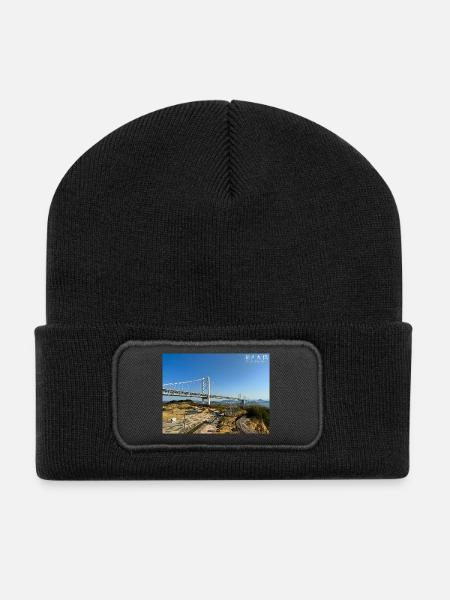 Great Seto Bridge - Recycled Patch Beanie - black