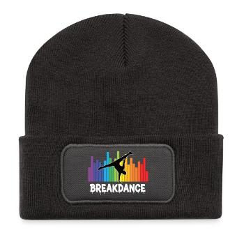 Breakdance Streetstyle Hip Hop DJ Dance - Recycelte Patch Beanie - Dunkelgrau - Vorne