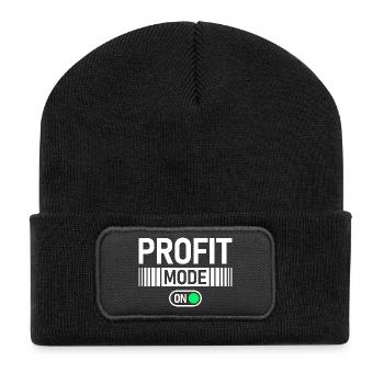 Profit Mode on Stock Market Exchange Trader - Recycled Patch Beanie - black - Front