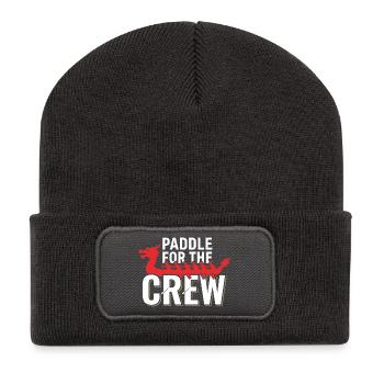 Équipe de pagayeurs du Dragon Boat Club Cadeau de bateaux Dragon - Beanie recyclé à patch - charbon - Devant