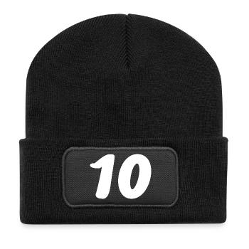10. 10 YEARS. 10th ANNIVERSARY. 10 YEAR ANNIVERSARY. - Recycled Patch Beanie - black - Front