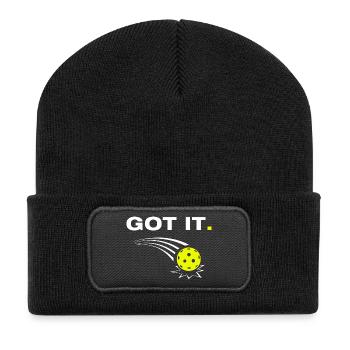 Got it funny pickleball player - Recycled Patch Beanie - black - Front