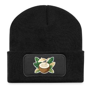 Coconut Island Cooler - Recycled Patch Beanie - black - Front