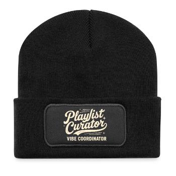 Playlist Curator | Road trip music vibe - Recycled Patch Beanie - black - Front