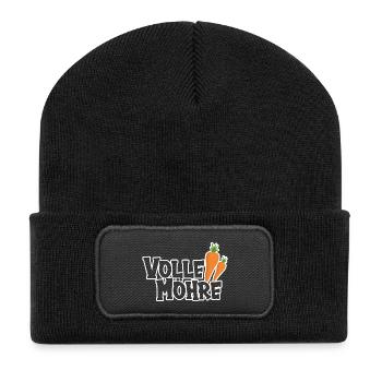 full carrot - Recycled Patch Beanie - black - Front