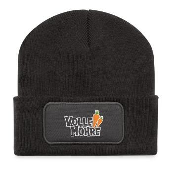 Volle Möhre - Recycelte Patch Beanie - Dunkelgrau - Vorne