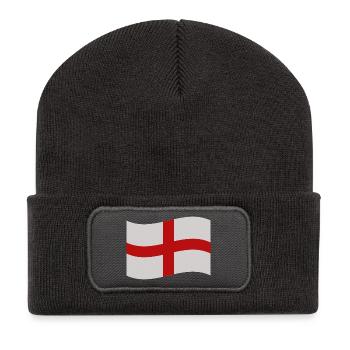 England flag - Recycled Patch Beanie - dark grey - Front