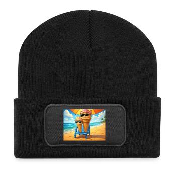 Eiscreme im Sommer - Recycled Patch Beanie - black - Front