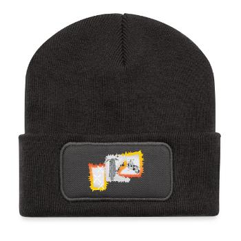 Motorcycle Workshop Motorcyclist Mechanic - Recycled Patch Beanie - dark grey - Front