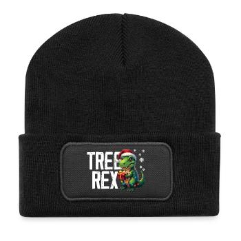 Lustiges Weihnachten Weihnachtsgeschenk Xmas Shirt - Recycelte Patch Beanie - Schwarz - Vorne