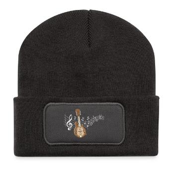 Mandolin Sheet Music Bluegrass Country Music - Recycled Patch Beanie - dark grey - Front