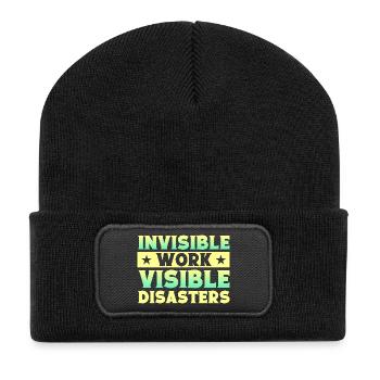 Don de théâtre invisible pour le théâtre musical - Beanie recyclé à patch - noir - Devant