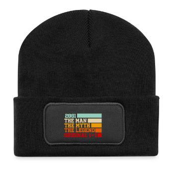 2001 Man Myth Legend Original 1/1 - Beanie recyclé à patch - noir - Devant