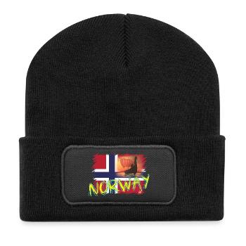 Norvège - Beanie recyclé à patch - noir - Devant