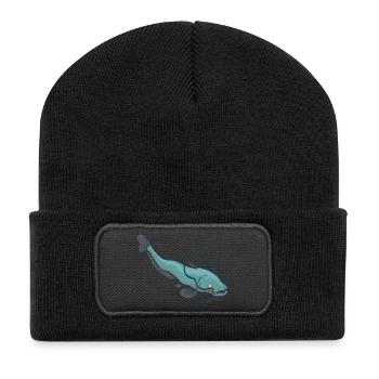 large catfish catfish fish lake pond cool bathing - Recycled Patch Beanie - black - Front