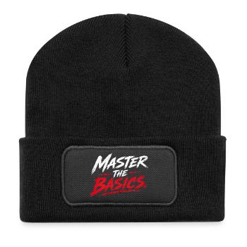 Meistere Die Basics - Recycelte Patch Beanie - Schwarz - Vorne