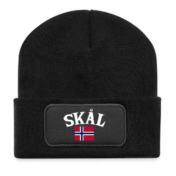Vacances en Norvège dans les fjords de Norge Voyage en Scandinavie - Beanie recyclé à patch - noir - Devant