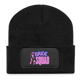 Bride Squad Party Vibe - Recycelte Patch Beanie - Schwarz - Vorne