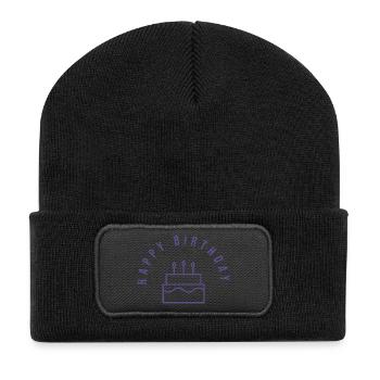 ALLES GUTE ZUM GEBURTSTAG. ALLES GUTE ZUM GEBURTSTAG. JAHRESTAG. - Recycelte Patch Beanie - Schwarz - Vorne