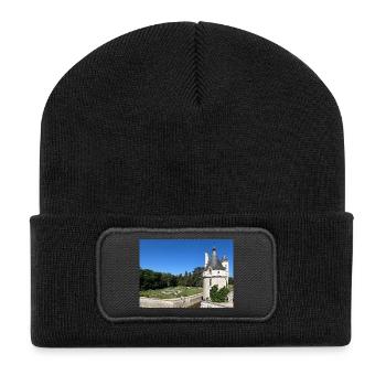 Der Turm der Marks - Recycelte Patch Beanie - Schwarz - Vorne
