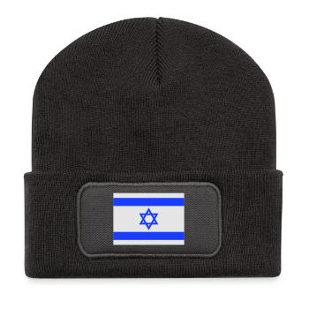 israele drapeau - Beanie recyclé à patch - charbon - Devant