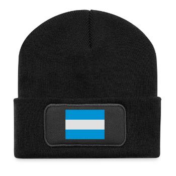 fahne_argentinien - Recycelte Patch Beanie - Schwarz - Vorne