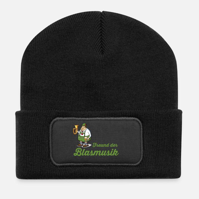 Freund der Blasmusik - Recycelte Patch Beanie - Schwarz