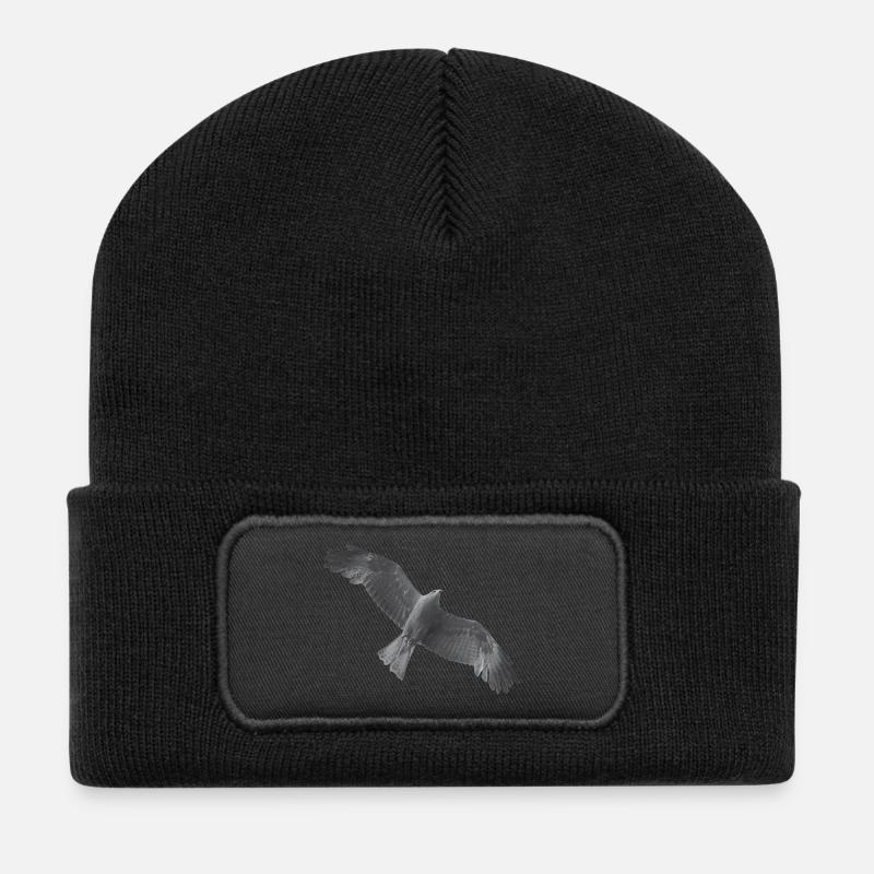 Golden Eagle - Recycelte Patch Beanie - Schwarz