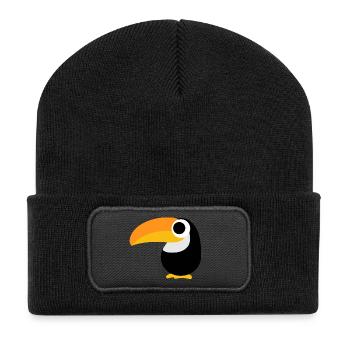 Tukan - Recycelte Patch Beanie - Schwarz - Vorne