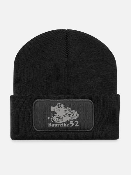 Dampflok Baureihe 52 - Recycelte Patch Beanie - Schwarz