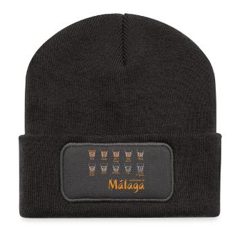 Welcome to Malaga (blue) - Recycled Patch Beanie - dark grey - Front